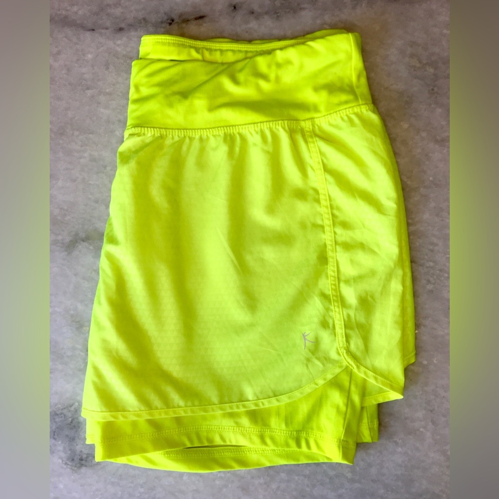 Danskin Bright Neon Yellow athletic shorts - Picture 1 of 9